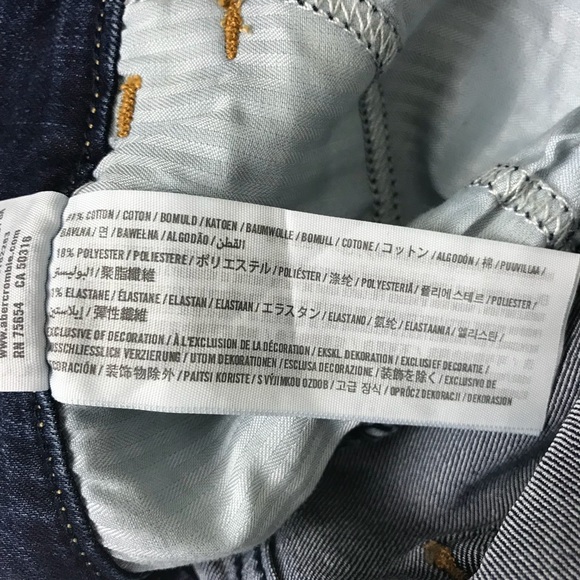 Hollister Distress Straight Jeans Size 3L Blue - Picture 6 of 7